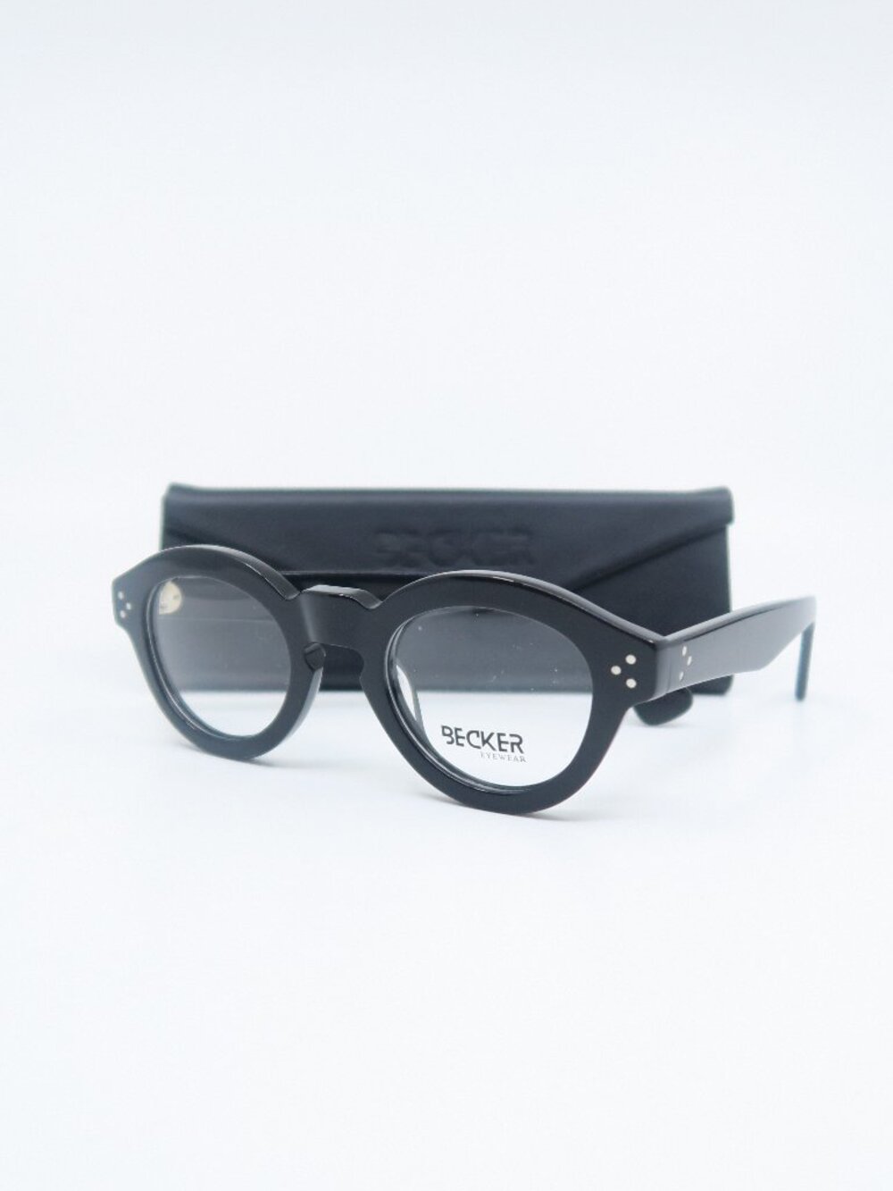 Becker CO1126 Co1 46mm Black Round Trendy Fashion Italian New Eyeglasses.